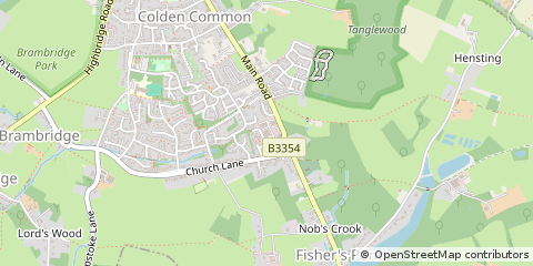 Map of Winchester, Hampshire