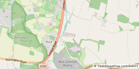 Map of Washington, West Sussex