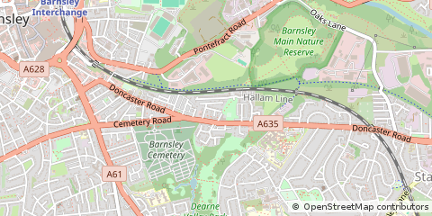 Map of Barnsley