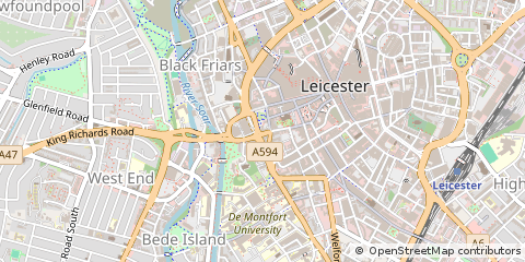 Map of Leicester