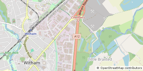 Map of Witham, Essex