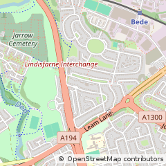 Map of Jarrow, Tyne and Wear