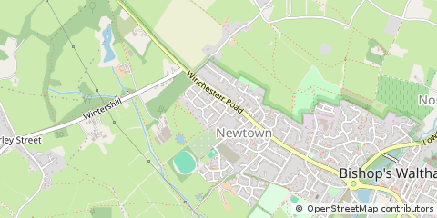 Map of Bishop's Waltham, Hampshire
