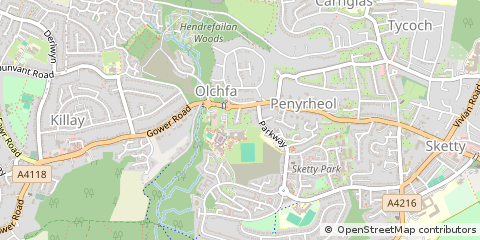 Map of Swansea