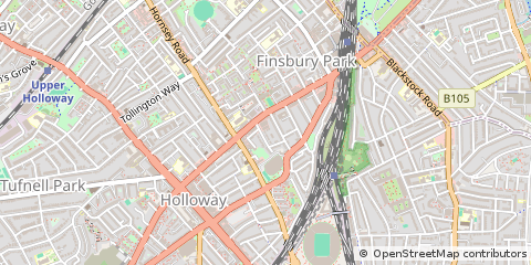Map of Finsbury Park, London