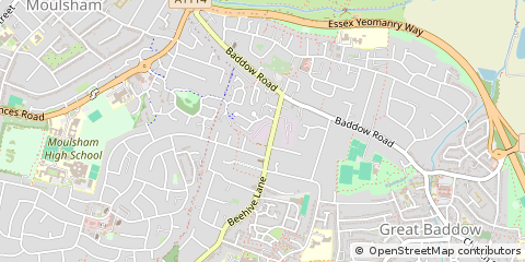 Map of Chelmsford, Essex
