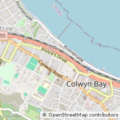 Map of Colwyn BAY, Conwy
