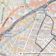 Map of Manchester, Greater Manchester