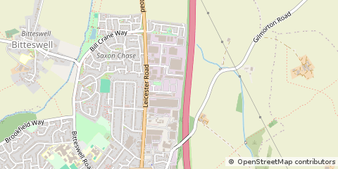 Map of Lutterworth, Leicestershire