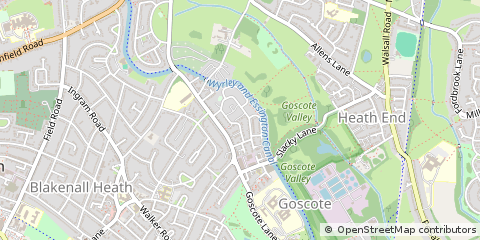 Map of Walsall, Shropshire