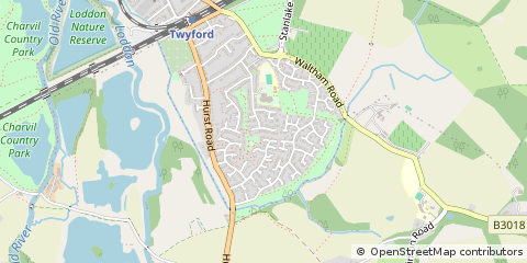 Map of Twyford, Berkshire