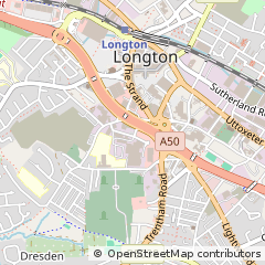 Map of Stoke on Trent, Staffs
