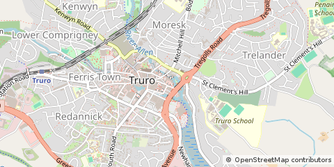 Map of Truro, Cornwall