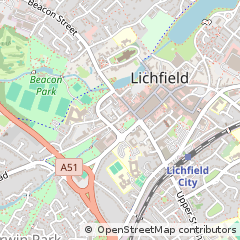 Map of Rugeley, Staffordshire