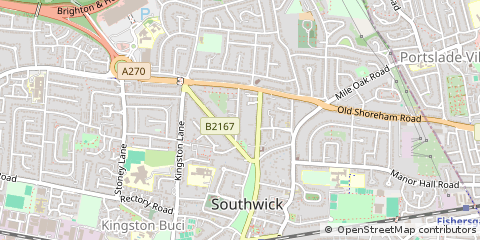 Map of Southwick, West Sussex