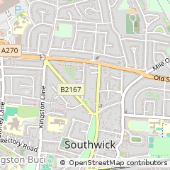 Map of Southwick, West Sussex