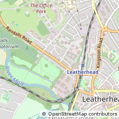 Map of Leatherhead, Surrey