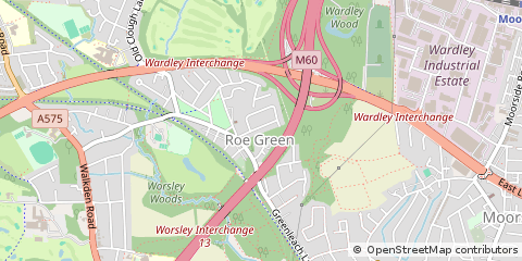 Map of Worsley, Manchester