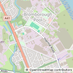 Map of Bromborough, Wirral