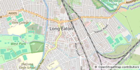 Map of Nottingham, Nottinghamshire