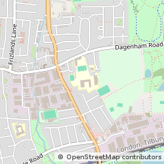 Map of Dagenham, Essex
