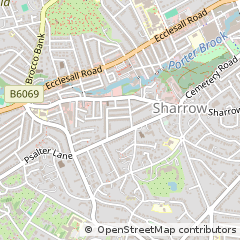 Map of Sheffield, South Yorkshire