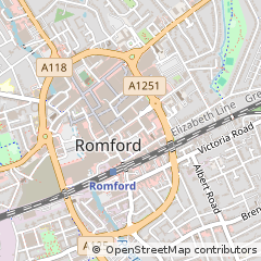 Map of Romford, Essex