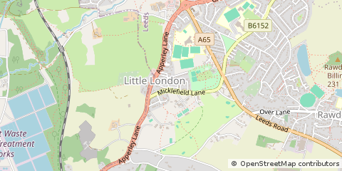 Map of Leeds, West Yorkshire