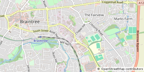Map of Braintree, Essex