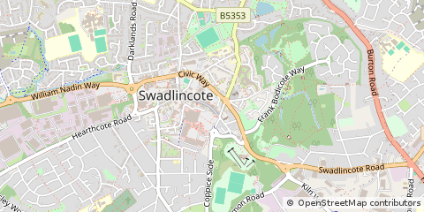 Map of Swadlincote
