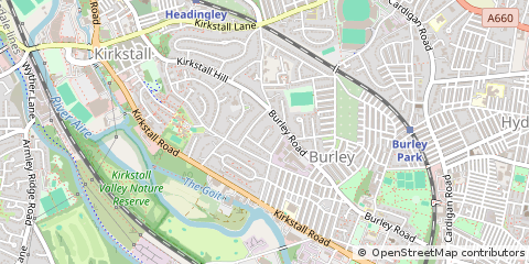 Map of Leeds, West Yorkshire
