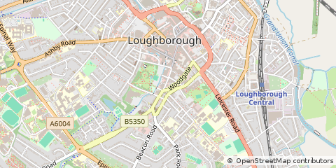 Map of Loughborough, Leicestershire