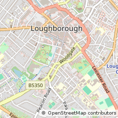 Map of Loughborough, Leicestershire