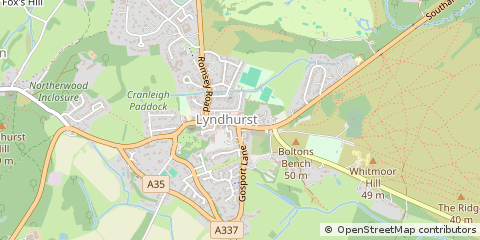 Map of Lyndhurst, Hampshire