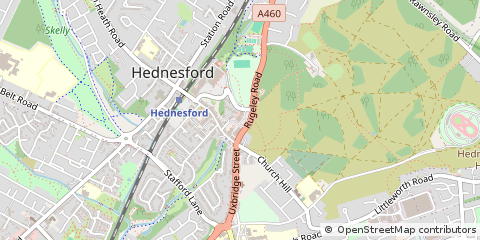 Map of Hednesford, Staffordshire