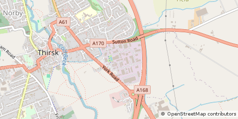 Map of Thirsk, North Yorkshire