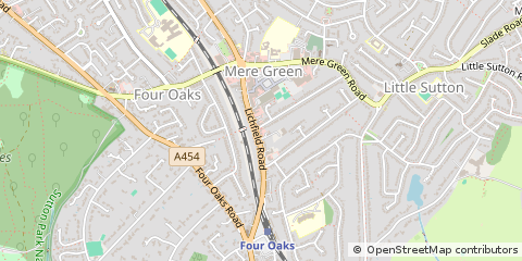 Map of Sutton Coldfield