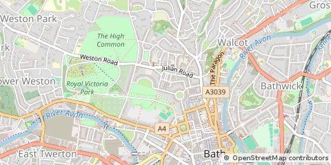 Map of Bath, Somerset