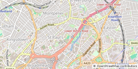 Map of Bristol, City of Bristol