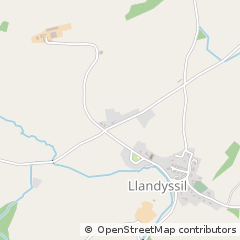 Map of Montgomery, Powys