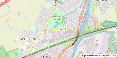 Map of Manchester, Lancashire