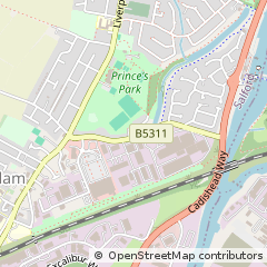 Map of Manchester, Lancashire