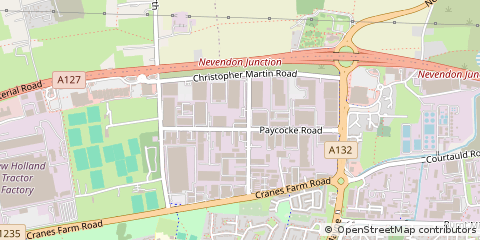 Map of Basildon, Essex