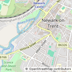 Map of Newark, Nottinghamshire