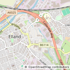 Map of Elland, West Yorkshire