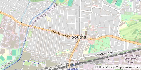 Map of Southall, Middlesex