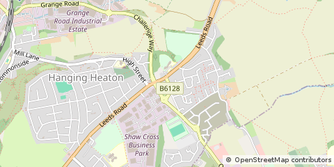 Map of Dewsbury, West Yorkshire