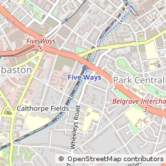 Map of Birmingham, West Midlands