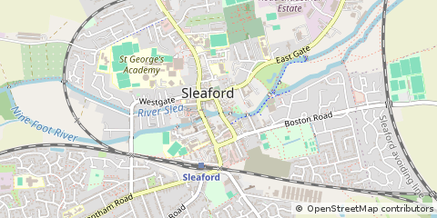 Map of Sleaford, Lincs