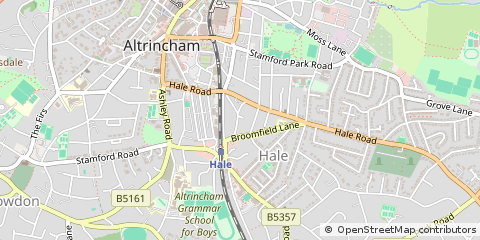 Map of Altrincham, Cheshire